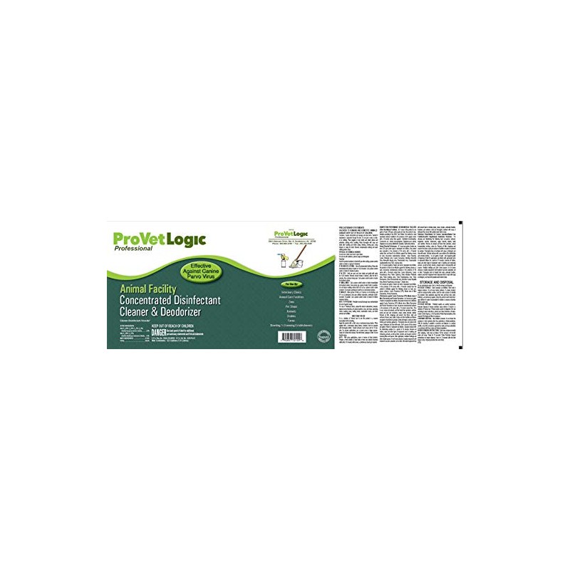 ProVetLogic Animal Facility Disinfectant Cleaner & Deodorizer (Concentrated) - 0.5