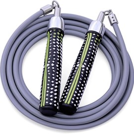 Weighted Jump Ropes 1LB for Men & Women, 1LB Jump Rope Weighted With Ball-bearing, No-Slip Grip, Durable Steel Cable, Heavy Jump Rope Designed for Fitness, High-Intensity Strength Workouts, crossfit - size: S - 8'0"(User Height 4'9" - 5'4")