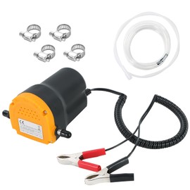 DASBET 12V 60W Oil Change Pump Extractor, Oil/Diesel Fluid Pump Extractor Scavenge Suction Oil Change Pump Transfer Oil Removal Pump for Oil Change Tubes Truck Rv Boat ATV (Yellow)
