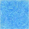 Miyuki Bugle Beads Size #2, 6mm, 17 Gram Tube, Aqua