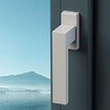 Vershy Aluminium window handle, white, Dublin design, powder-coated, RAL 9016,