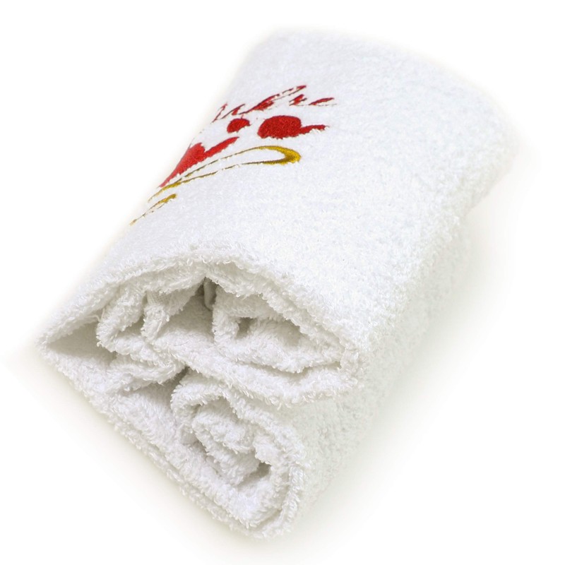 Abc Casa Gift Towel for 70th Birthday with Embroidered Hearts