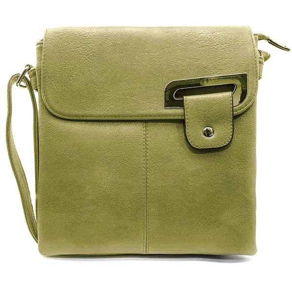 Woodland Leathers Women's Cross Body Shoulder Messenger Bag, Multiple Slip