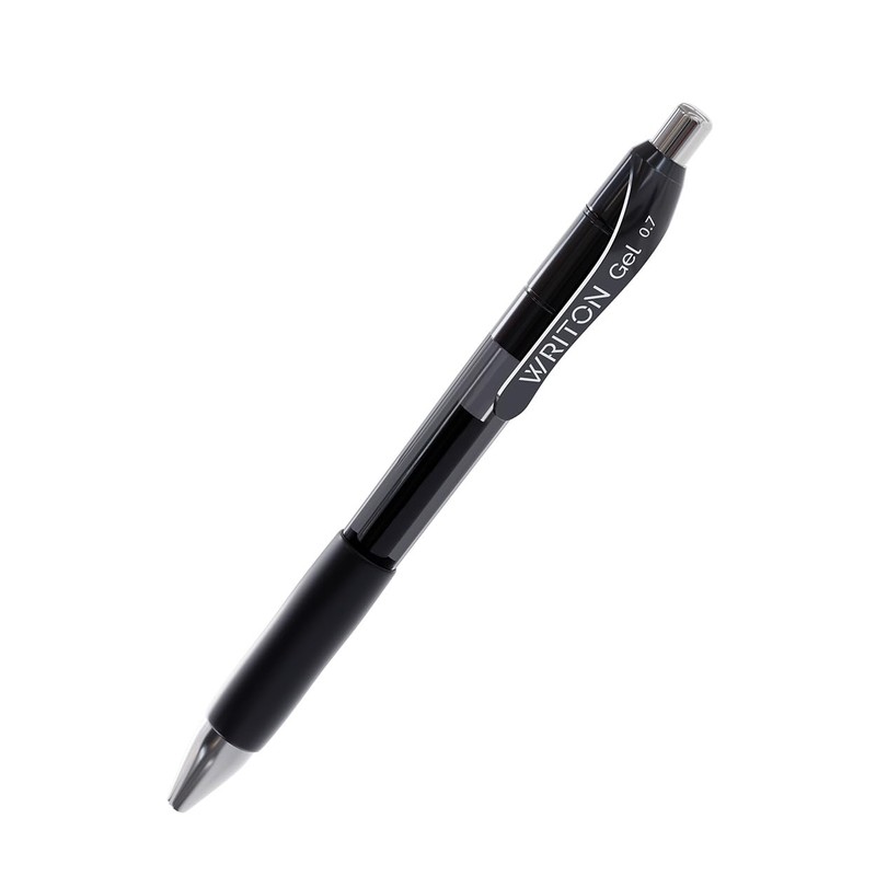 Writon Retractable & Refillable Gel Pens, Comfort Grip, 0.7mm Fine