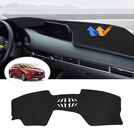 Autorder Custom Fit for Dashboard Mat Cover 2021 Mazda 3 2019-2022 Dash Cover Nonslip Dashboard Mat Protector Sunshade No Glare(Without HUD)
