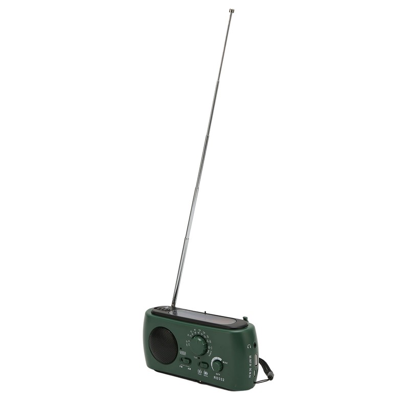 Solar Hand Crank Radio Multifunction Rechargeable Emergency Radio with Flashlight