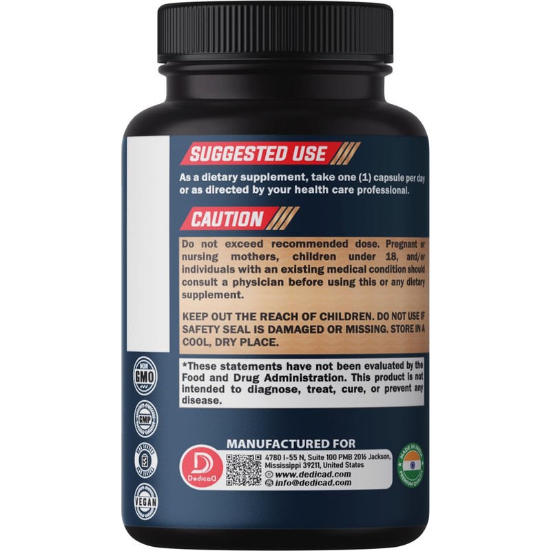 DEDICAD 12in1 Wormwood Black Walnut Clove Capsules - Immune, and