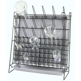 Heathrow Scientific HS23243A Glassware Drying Rack, 90 Pegs, Vinyl-Coated Steel Wire Construction, Self-Standing or Wall-Mountable