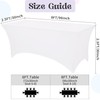 HAISIWLKJ 3 Pack Table Cloth 8ft White Tablecloths for Rectangle