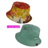 C.C Sombrero unisex 100% algodón plegable reversible teñido anudado, Mostaza/Salvia,