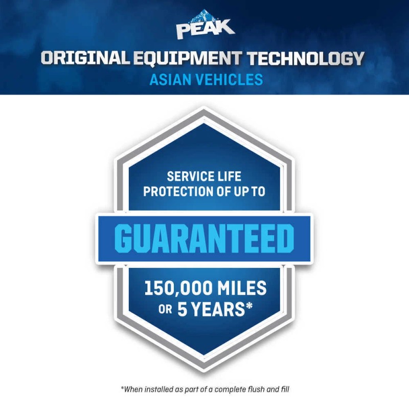 PEAK Antifreeze + Coolant for Asian Vehicles, 50/50 Prediluted, Blue