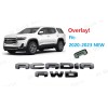 GMC 2PC Set Gloss Black Rear Tailgate Acadia AWD OVERLAY