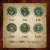 DND Spinner Dice, 2025 Unique Metal 7 in 1 D&D