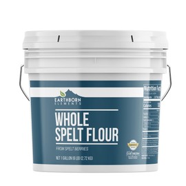 Earthborn Elements Whole Spelt Flour, 1 Gallon Bucket, Nutty Flavor, From Spelt Berries