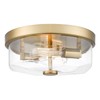 Luminzone Gold Flush Mount Ceiling Light, 2-Light Hallway Light Fixtures,