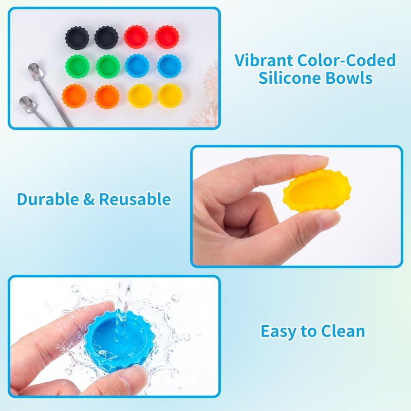 Gecko Feeding Bowls 12Pack Silicone Small Cups Reusable Food Water