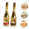 CAXUSD 20pcs Gold Plated Banana Plug Connectors Speaker Wire Adapters