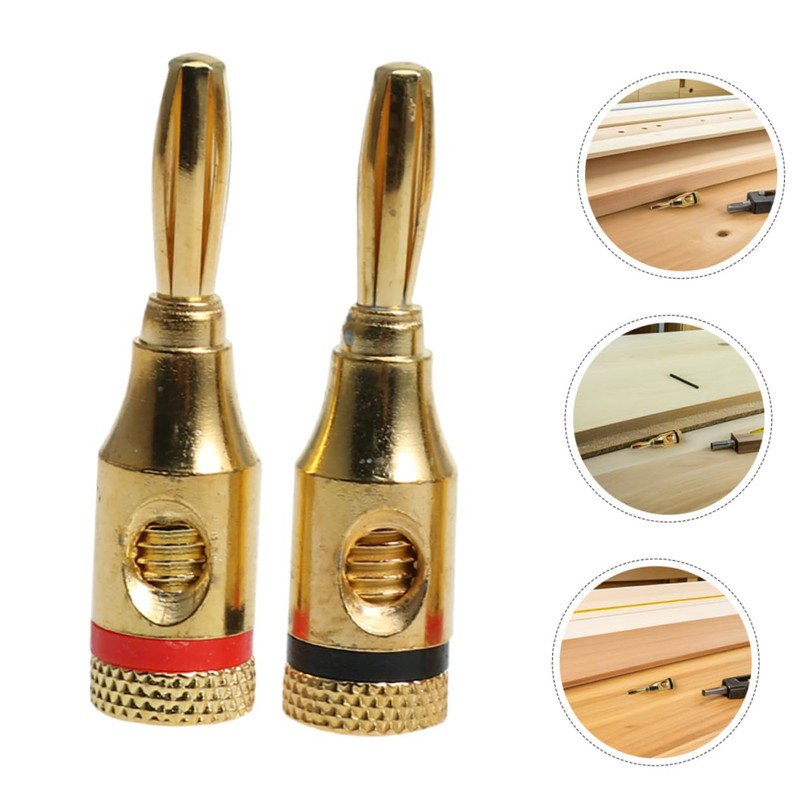 CAXUSD 20pcs Gold Plated Banana Plug Connectors Speaker Wire Adapters