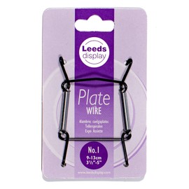 Leeds Display : PW10BKL : Wire Plate Hanger No.1 : Black : 9-13cm/ 3.5-5 Inch