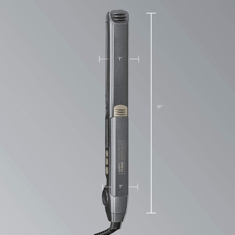 INFINITIPRO BY CONAIR Tourmaline Ceramic Flat Iron, 1-inch, Teal