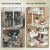 2-Tier Metal Organiser with Pull-Out Baskets, Rustproof, Height-Adjustable Cabinet Organiser