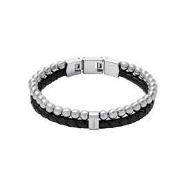 Fossil Men's Stainless Steel Bracelet with Lobster Clasp or Folding Clasp, Stainless Steel, No Gemstone