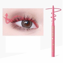 Waterproof Eyeliner Pencil | Twistable Soft & Smudge-Proof Makeup Pen | Long-Lasting Creamy Eye Liner for Waterline & Eye Definition | Metallic & Matte Shades for Women - Pink