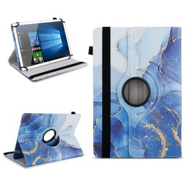 NAUC Robust universal case 10 10.1 10.2 10.3 10.4 10.5 10.6 10.8 11 inch tablet protective case faux leather case stand extra 360° rotatable, colours: motif 18