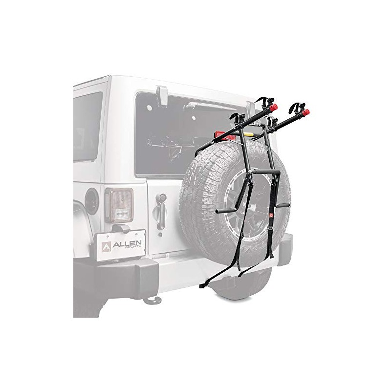 Allen Sports Deluxe 2-Bike Spare Tire Mounted Carrier, Model 322DN