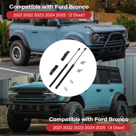 Front Hood Lift Struts, Bolt in System Hood Supports Struts Kit