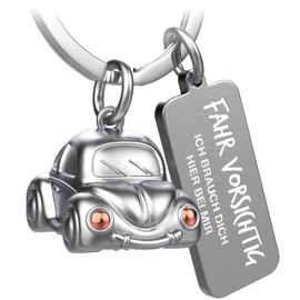FABACH Car Key Fob with Engraving – Guardian Angel Keyring Angel for Drivers – Gift Lucky Charm Drive Carefully Car Gifts – Drive Careful, I Need You, Rose Gold, European