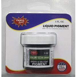 Olive Drab Pigment for Epoxy Resin, Gelcoat, Paint, Latex - 1 oz