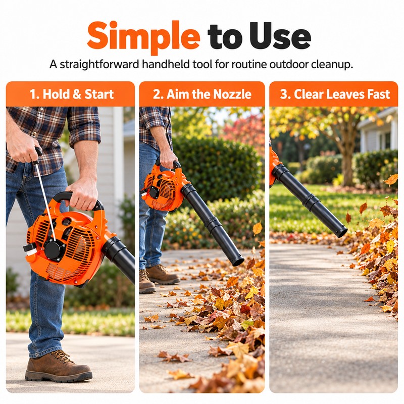 Gas Leaf Blower for Lawn & Garden – 25.4cc 2-Stroke