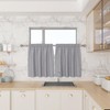 Lightgrey Small Tiers 2 Pack Faux Linen Textured Kitchen Short