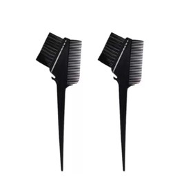 Hair Dyeing Brush, As Style Hair Color Brush, Double Sided, Sturdy and Long Lasting, Easy Operation, Portable for Men and Women, Suitable for Barbers, Home, DIY and More (2pcs Black)