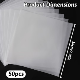 50 PCS Fuse Beads Ironing Paper, 18 X 18cm Square Transparent Fuse Bead Iron Paper, Ironing Sheet Papers Accessories for Beads Craft Making, Thermostability
