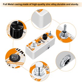 Stax Phaser Guitar Pedal Analog Phaser Guitar Effect Pedals Accessories for Electric Guitar Vintage & Modern 2Modes with Mini Size True Bypass