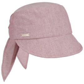 Seeberger Cotton Chambray Women's Cotton Cap Peaked Cap Visor Sun Visor (One Size - Raspberry Red), raspberry red, Unit size