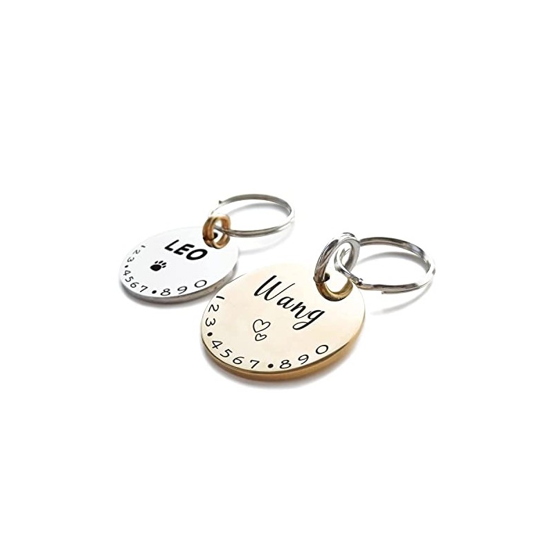 001 Placas de Identificación para Perros Gatos Personalizadas Encantador Símbolos