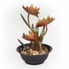Alpine Corporation 13" H Indoor Multi-Tier Metal Lotus Flower Tabletop