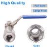 DERNORD Stainless Steel 304 Ball Valve, Full Port Heavy Duty