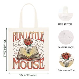 WCGXKO Dark Romance Gift Run Little Mouse Canvas Shopping Bag Tote Bag (LITTLE MOUSE Tote)