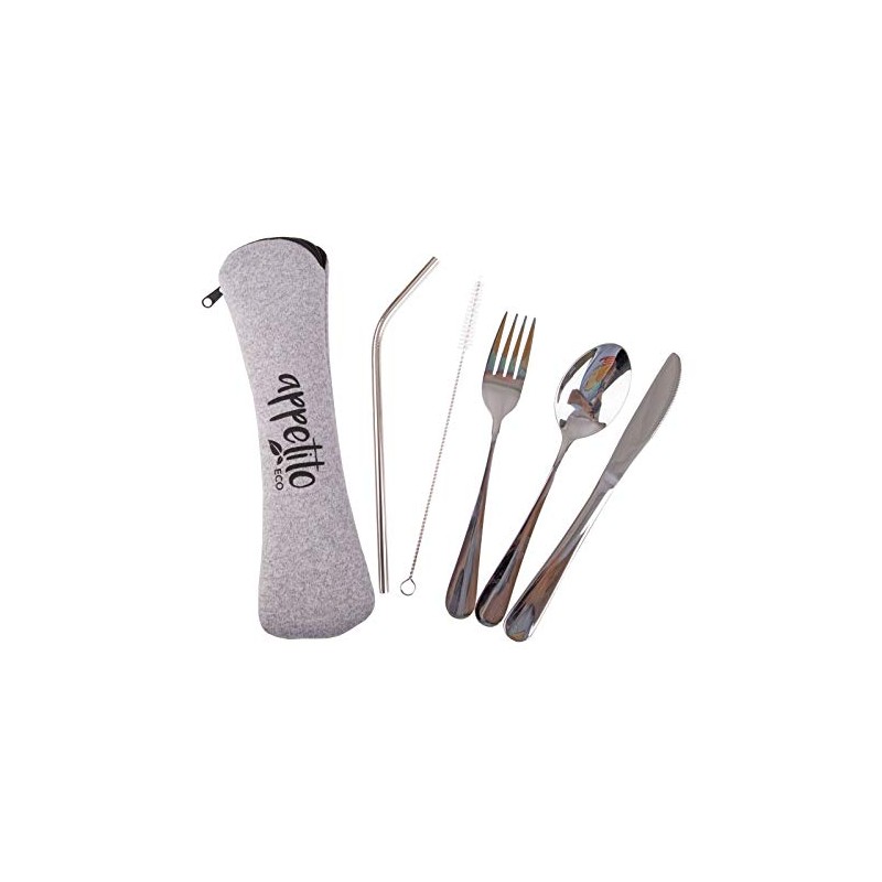 Appetito 5 Piece Stainless Steel Traveller'S Cutlery Set