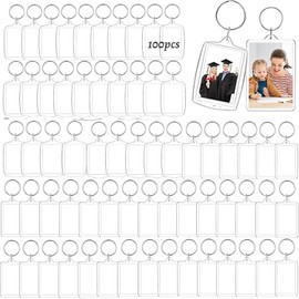 Llaveros Acrílicos de Foto, Llavero de Foto DIY Transparente, Llaveros Enchufables Acrílico Transparente Llaveros,Perfecto para Graduaciones, Aniversarios, Regalos de Pareja