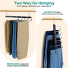 Whitmor Space Saving Pant Hangers, Foldable 5 Tier Closet Organizer