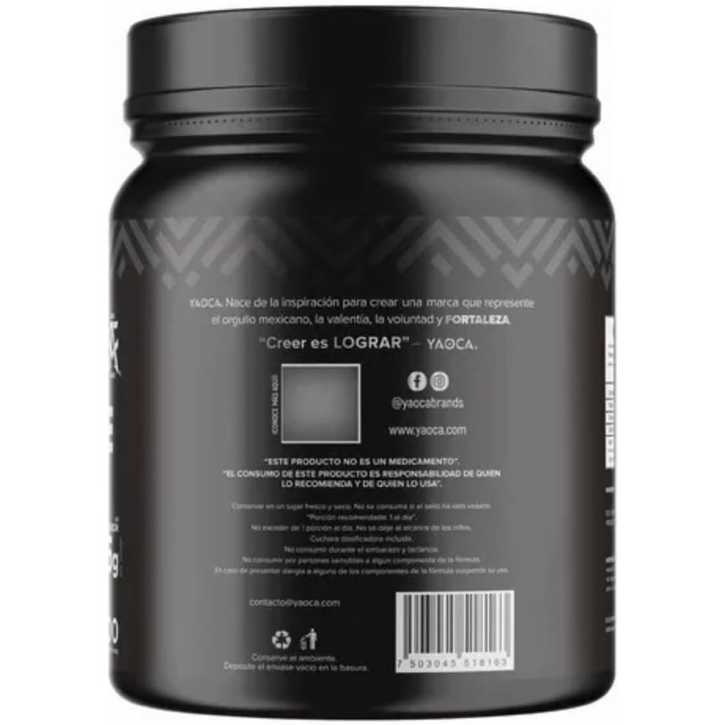 Yaoca Creatina Monohidratada en Polvo, Envase con 500 g de