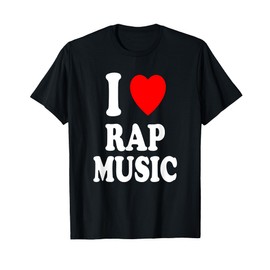 I Heart (Love) Rap Music Hip Hop Rhythm T-Shirt