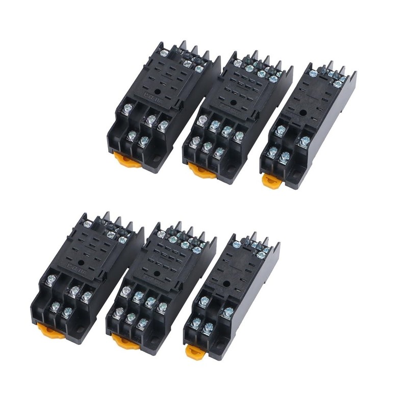 Relay Socket Base, 2-Pack, PYF11A, 11-Pin Relay Base Holder, Plastic,
