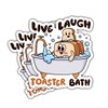 3 Pcs Live Laugh Toaster Bath Sticker, Sticker Bomb Pack Adults, Funny Sarcastic Dark Humor Stickers - Vinyl Sticker 3x3 for Water Bottles Laptop Phone Car Helmet Hard Hat