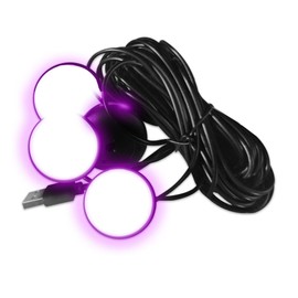 Lyxheth Car Interior LED Lights, Neon Lights for Cars, 4 in 1 Cars Decoration Lights Kit with USB Port, Auto Accessories Self-Adhesive Vehicle Interior Atmoshpere Bulb for Car, Garden, Home (Pink)